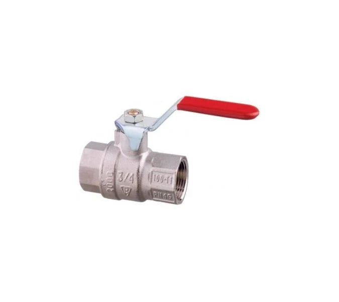 Guidi Valve ball 3" F-F Art1570 Brass (Nickel plated) PN25 full flow. Handle made of coated iron.