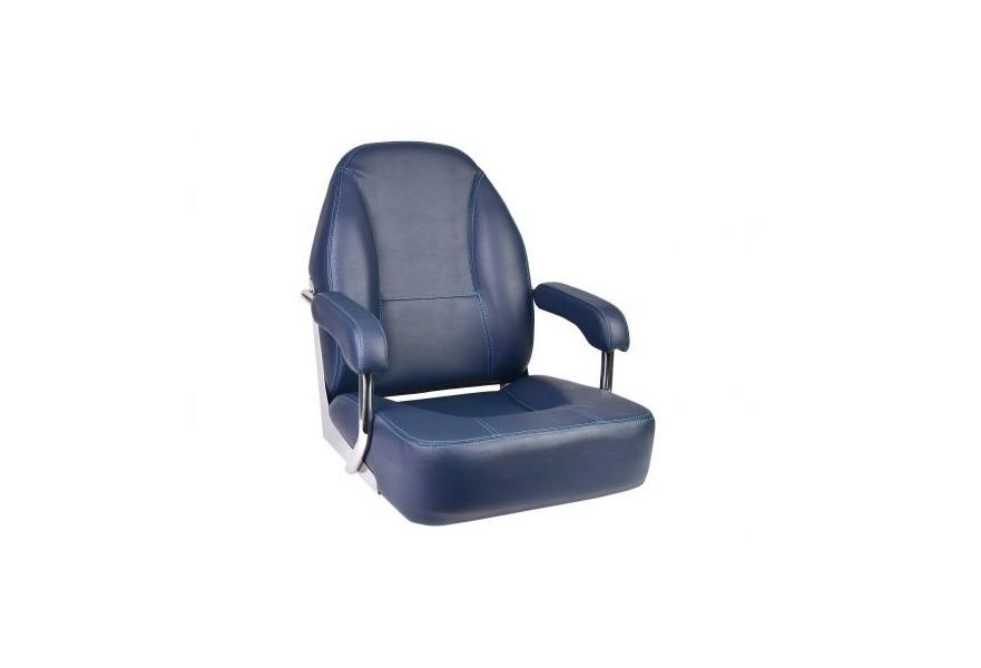 Vetus Seat helm MASTER CHFASB blue artificial leather upholstery SSframe & fixed armrest without pedestal