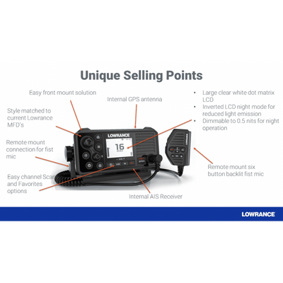 Lowrance Link-9 DSC VHF with built in Class B AIS Receiver