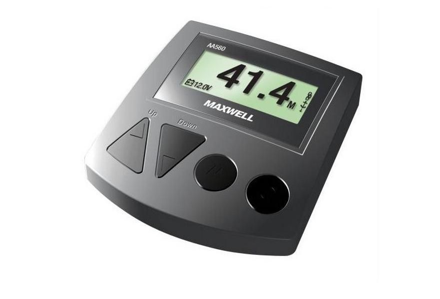 Maxwell Rode Counter + Windlass control Black panel mount
