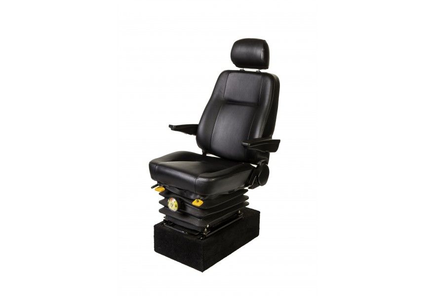 ScotSeat Seat Helmsman SSH black vinyl upholstery with adjustable suspension